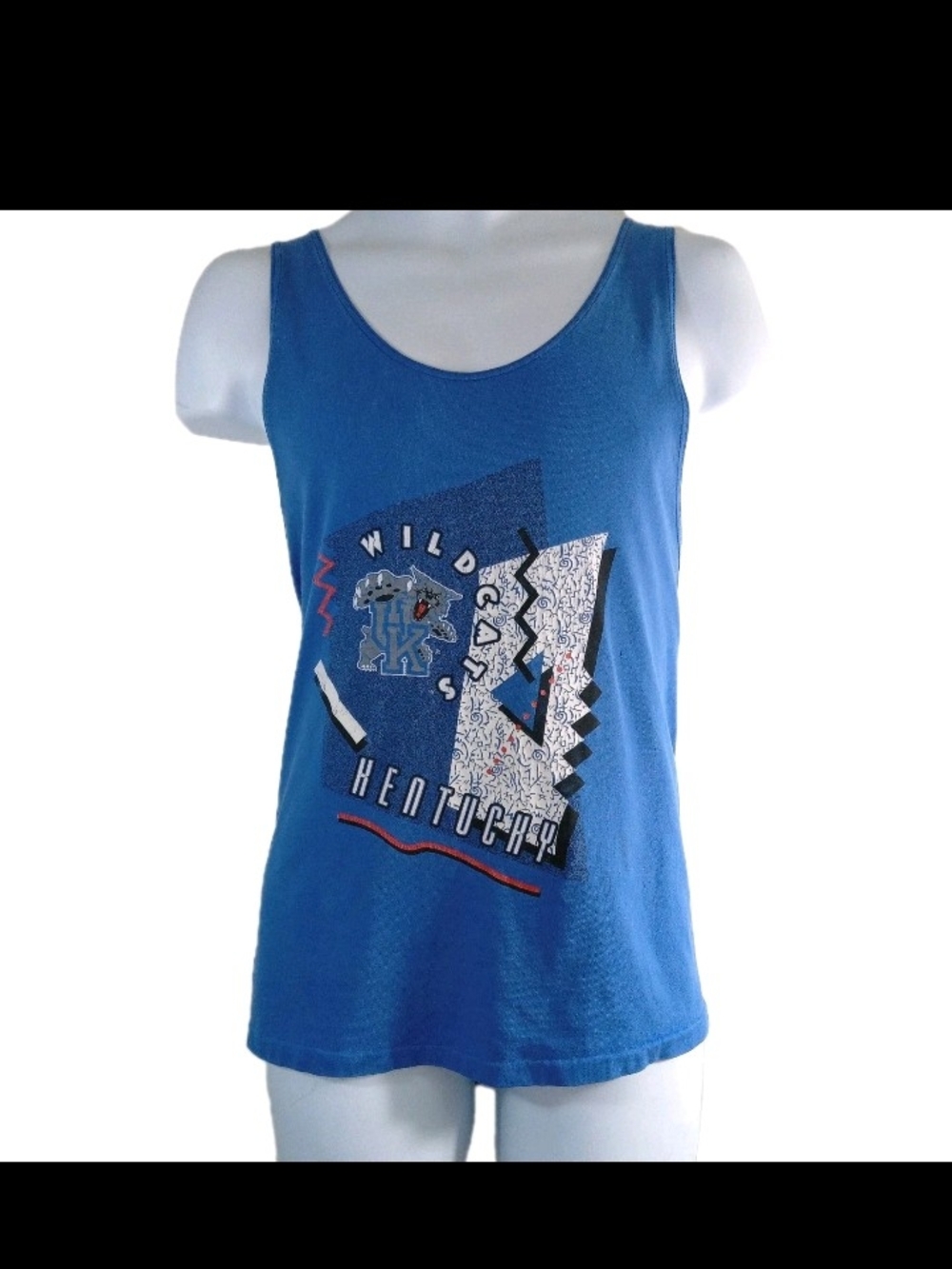 Vtg Hanes Wildcats Kentucky Graphic Tank Top Blue
